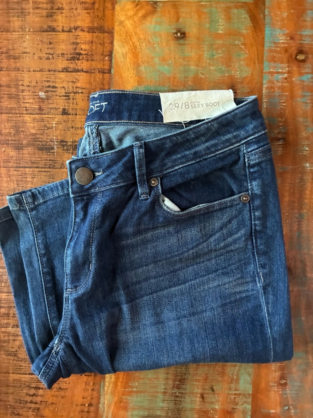 LOFT Curvy Sexy Boot Cut Jean